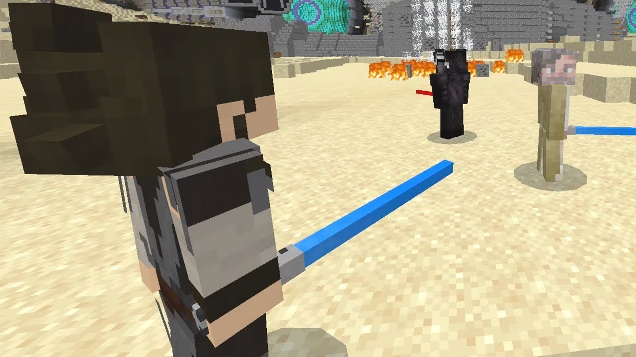 Minecraft Bedrock Star Wars Sequel Addon Make A Lightsaber Youtube