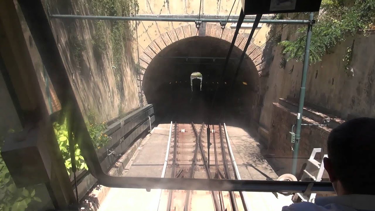 Le strade di Capri, verso Marina Grande con la funicolare