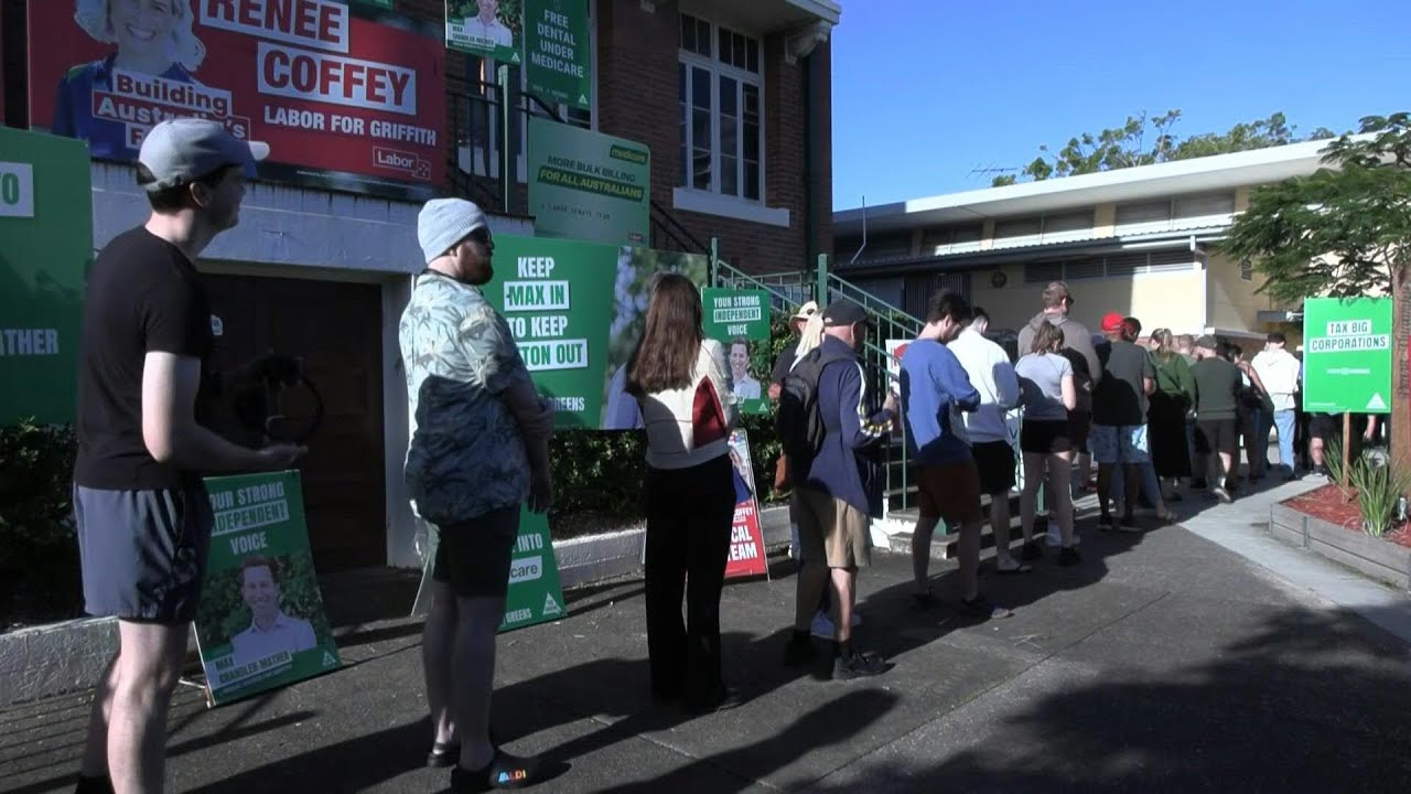 Polls open in Brisbane as Australia holds federal election | AFP - YouTube