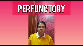 Perfunctory meaning