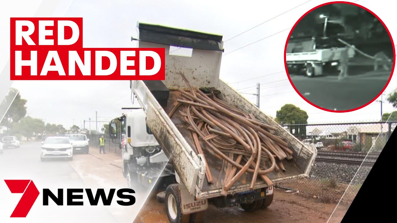 Two alleged thieves caught stealing $50,000 worth of copper wiring at Salisbury | 7NEWS