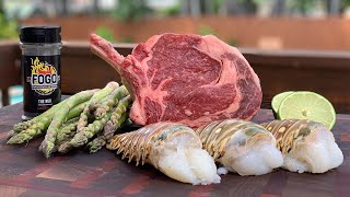 This sunday is mother’s day, so i made an amazing surf‘n’turf
recie test cook for special meal: a 2 inch cowboy ribeye steak and
couple of enormous lo...