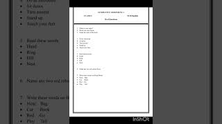 @SA 1# Class 2 English# Oral Questions#Nali Kali#Sep 2025#