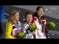Women's 500M Speed Skating Victory Ceremony - Vancouver 2010 Winter Olympic Games