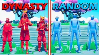 RANDOM UNITS TEAM vs MEGA DYNASTY TEAM  Totally Accurate Battle Simulator | TABS