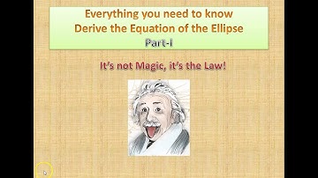 Part I - Derive the Equation of an Ellipse