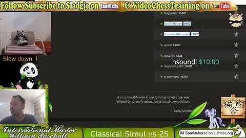 Instructive IM Classical Simul w Commentary ! lichess