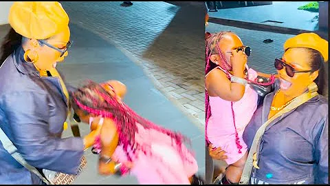 Watch How Actress Laide Bakare Carries Aunty Ajara Like a Baby and Spins Her Around!
