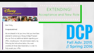 ACCEPTED: DCP SPRING 2016 // FALL ADV. 2015