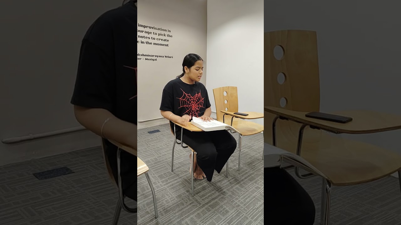 Learning in progress 🎤✨Shrika performs under 24 Carnatic vocal classes. 