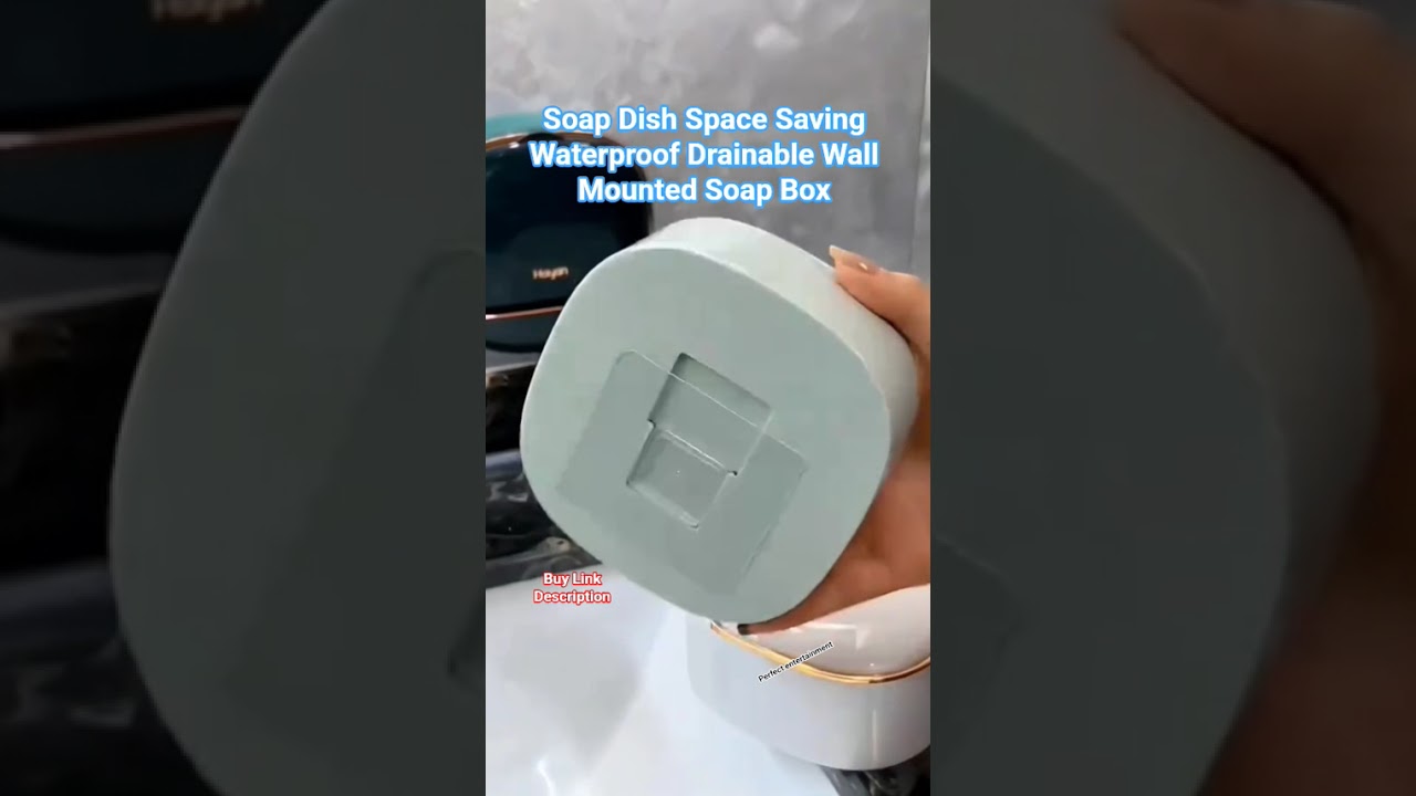 Soap Dish Space Saving Waterproof Drainable Wall Mounted Soap Box 