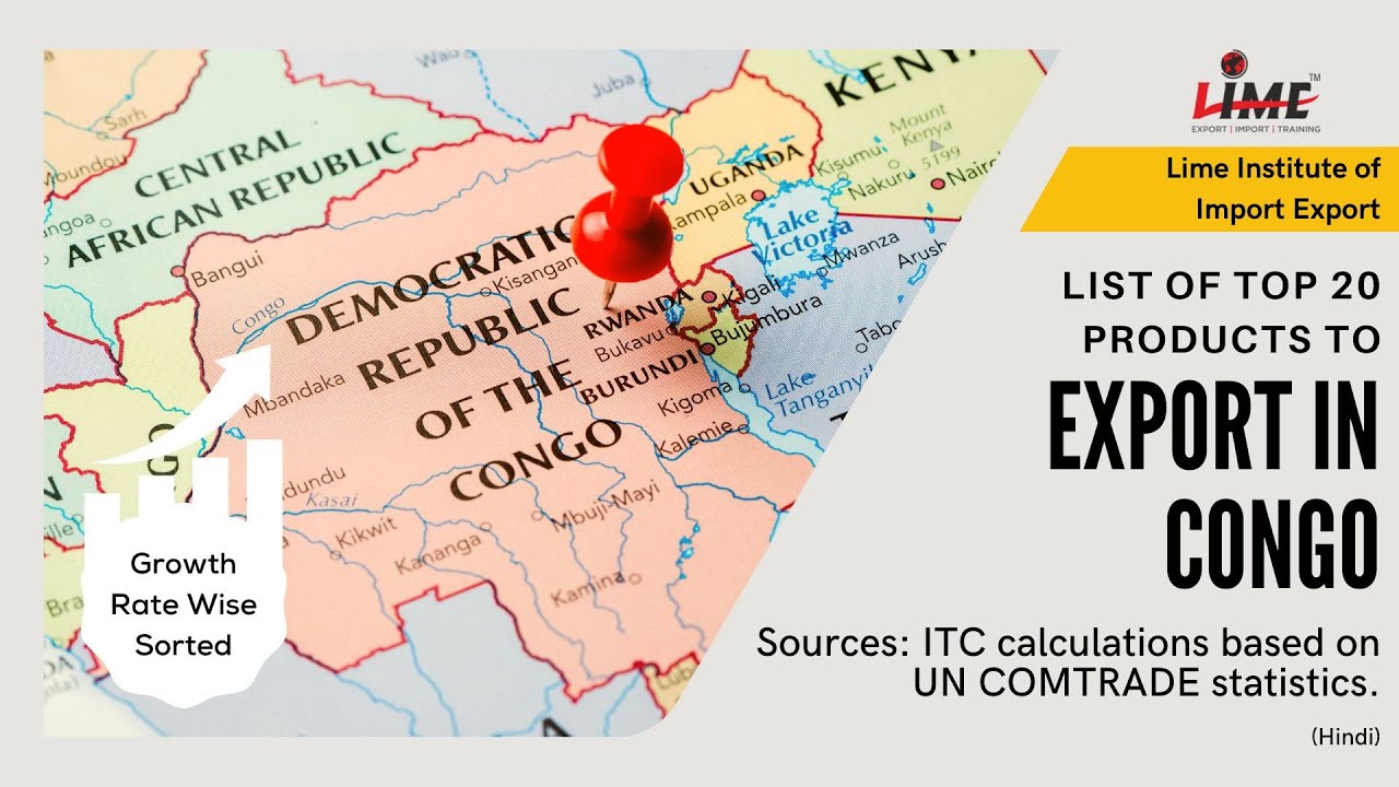 Best Growth Rate Wise Sorted Top 20 Products to Export in Congo  from India | Best Opportunities