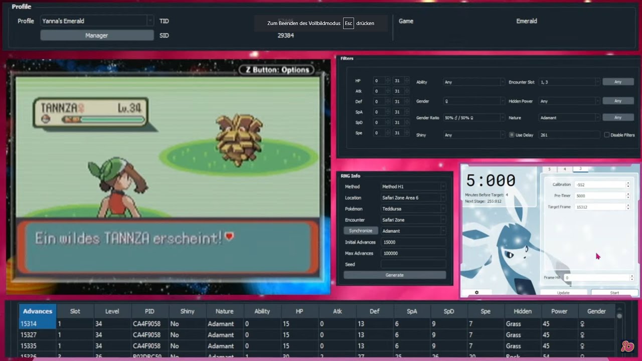 Safari Sunday - Safari Zone Shiny Hunt in Pokémon Emerald (RNG ...