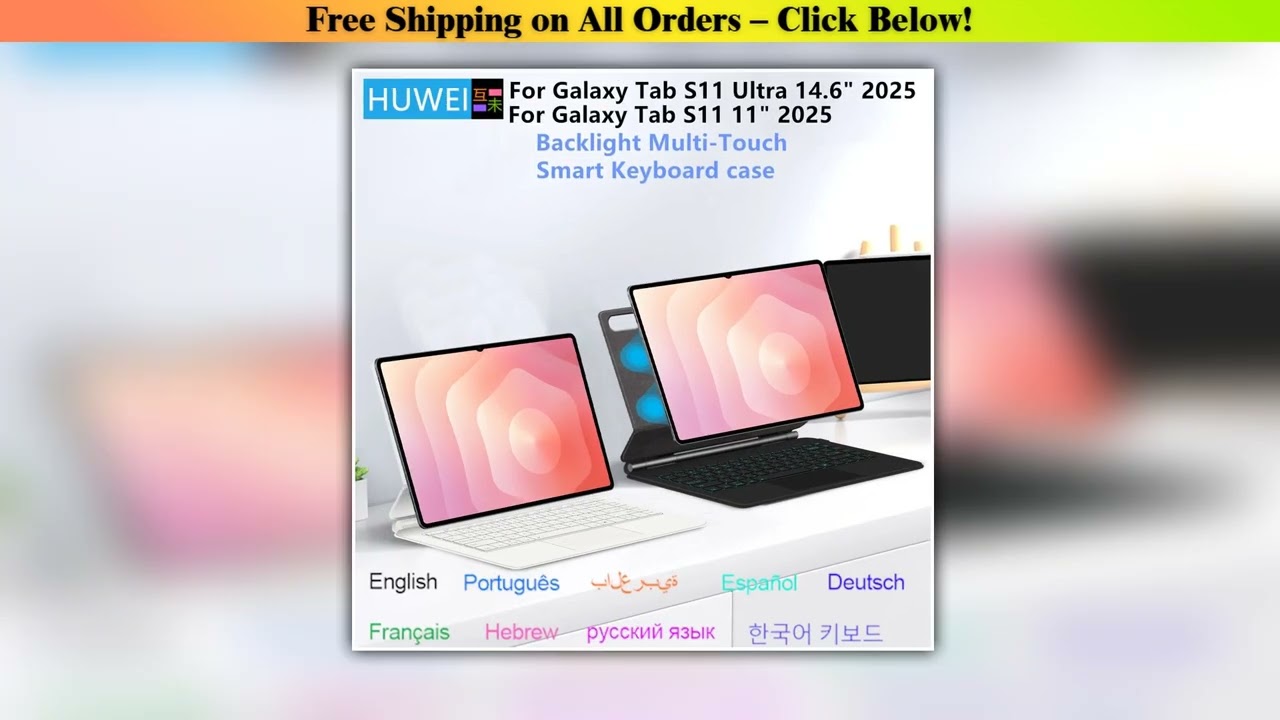 Magic Keyboard Case For Samsung Galaxy Tab S11 Ultra 14.6'' 2025 SM-X930 X936B Smart Cover Folio