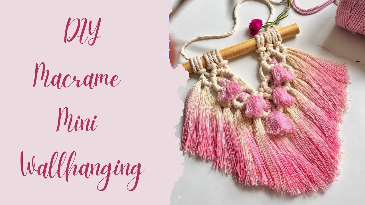 MACRAME WALLHANGING TUTORIAL - easy diy macrame wallhanging step by step tutorial for beginners 