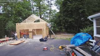 Detailed 24x24x12 Garage Attic Truss Installation Time Lapse Profile