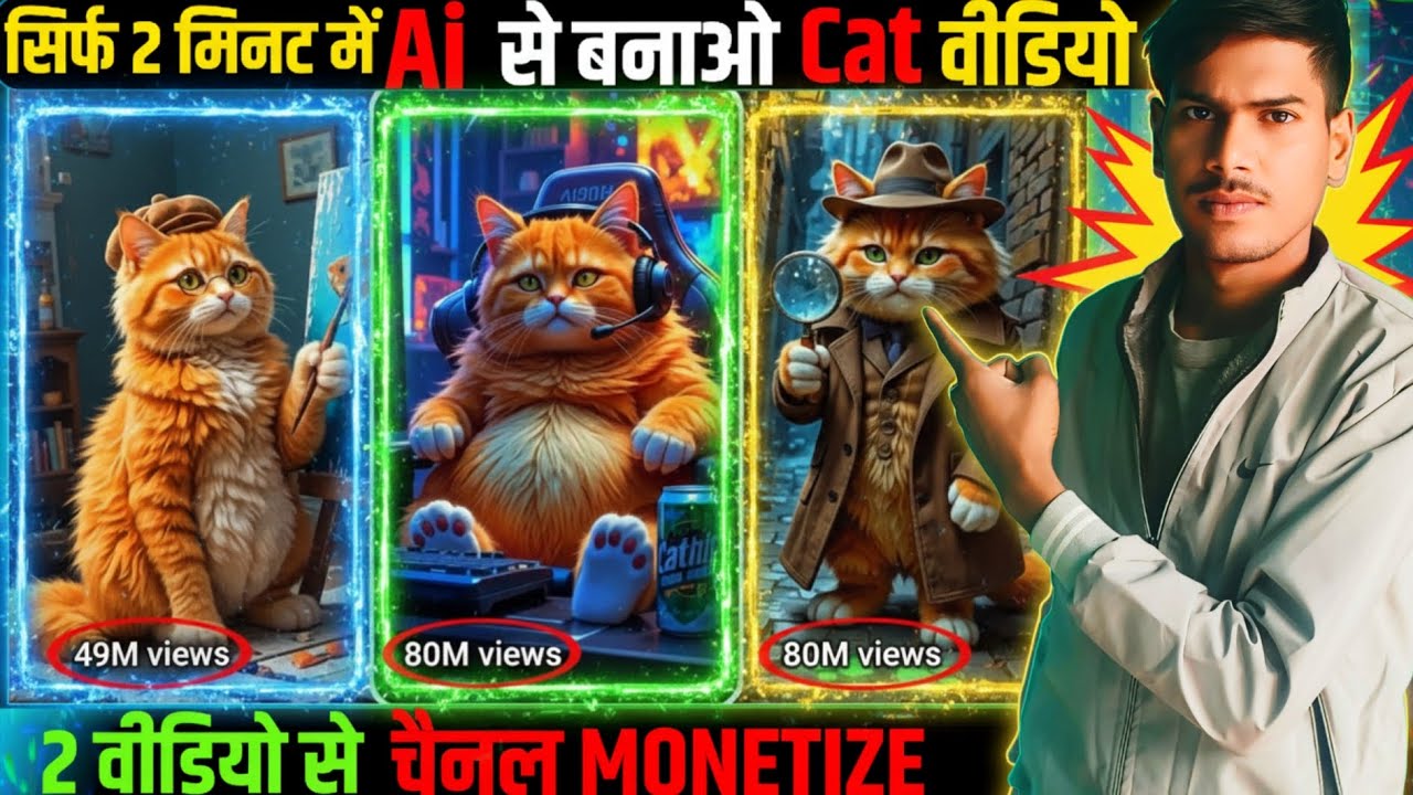 Create Viral AI Cat Videos | AI se video kaise banaye |AI se cartoon video kaise banaye