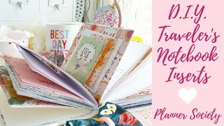 How to Make DIY Traveler’s Notebook Inserts | Planner Society | Detailed Tutorial for Tn Inserts
