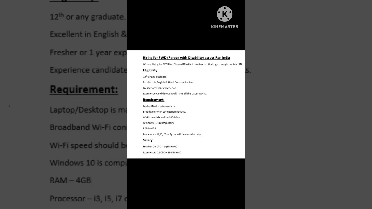 Only Disable candidates can apply for this......🔊