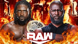 Oba Femi vs Omos Wwe Raw Netflix 11 Feb 2026 Extreme Rules Wwe2k25 Simulation - FULL MATCH screenshot 2