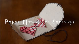 クラフト用紙でピアス台紙を作る方法 p2. / Paper Earring Mount