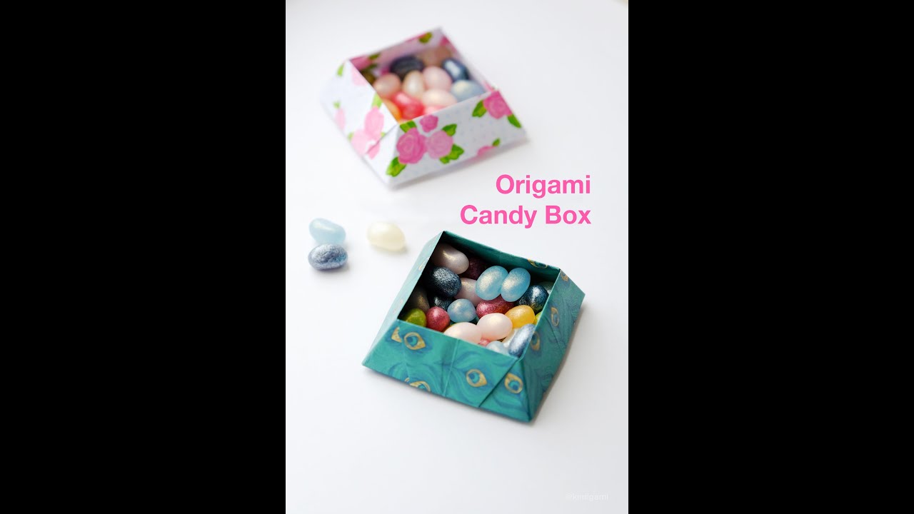 How to fold Origami Candy Box (Traditional) 