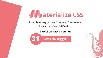 Materialize css switch- #31 Switch