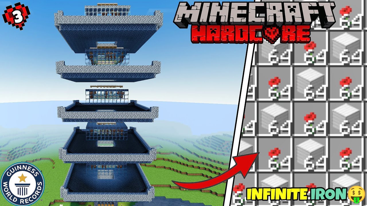I Made *WORLD BIGGEST* IRON FARM in Minecraft Hardcore #3 - YouTube