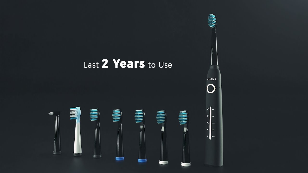 ATMOKO Electric Toothbrush with 8 Duponts Brush Heads YouTube