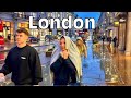 Rain Vibes In Central London: Bustling Streets | London Winter Walk 2023