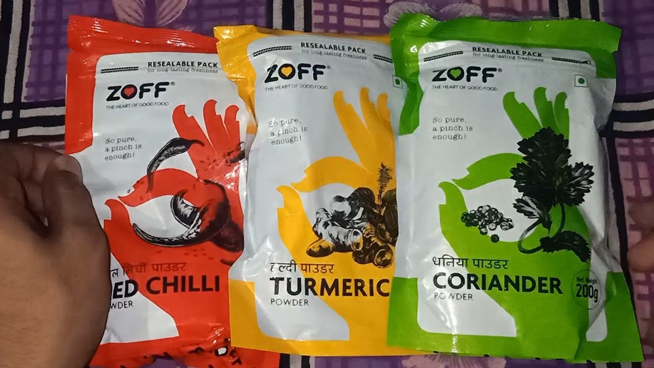 ZOFF Product Red Chilli Powder , Coriander Powder , Turmeric Powder