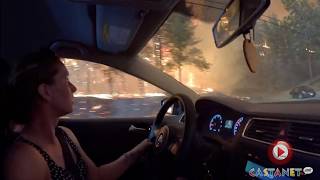 RAW: Chaotic escape from Bald Range wildfire