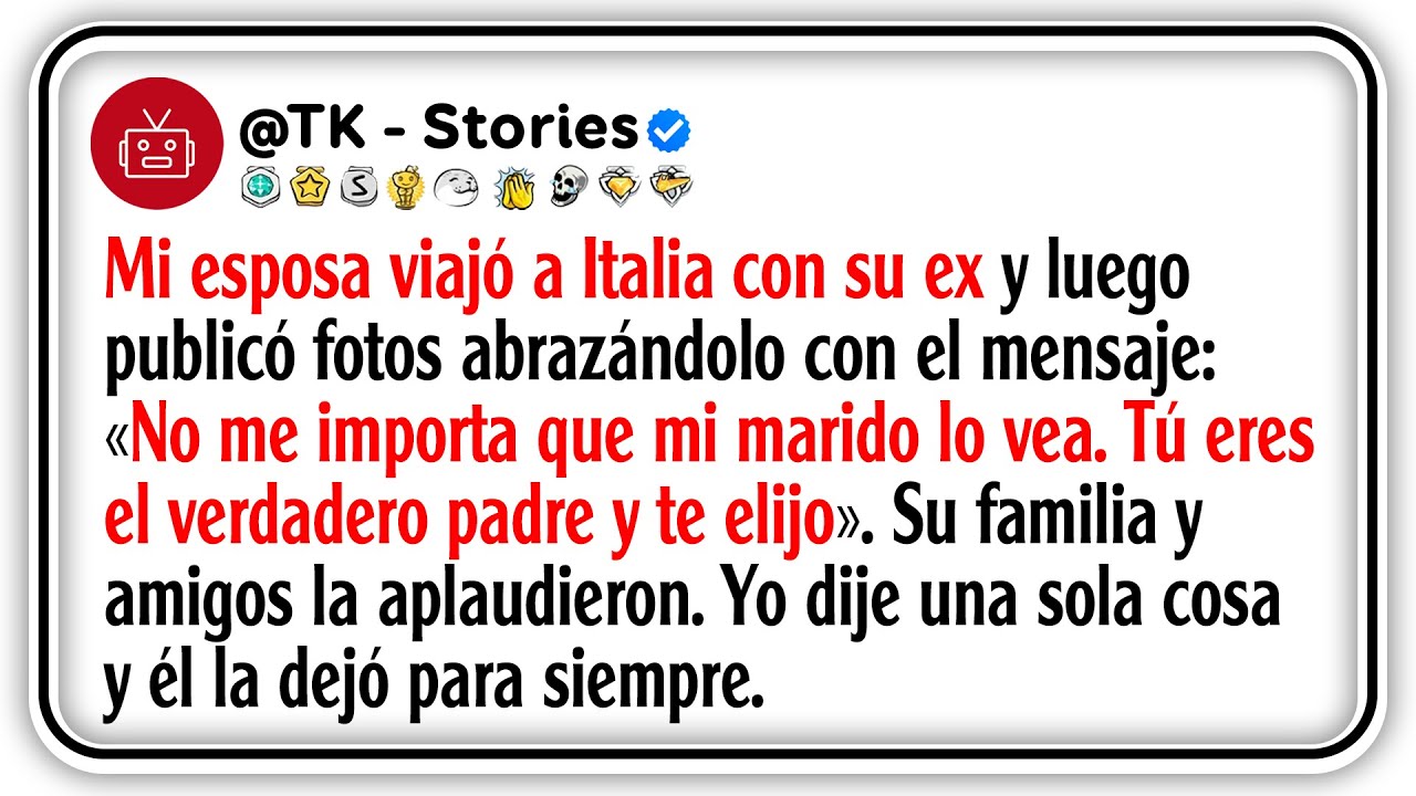 Mi esposa viajó a Italia con su ex y luego publicó fotos abrazándolo con el mensaje: «No me...