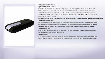 SPY CAMERA hidden in USB Stick Instructions