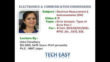 Video#15  Electrical Measurement & Instrumentation: Error Analysis- Types of Error Part-1