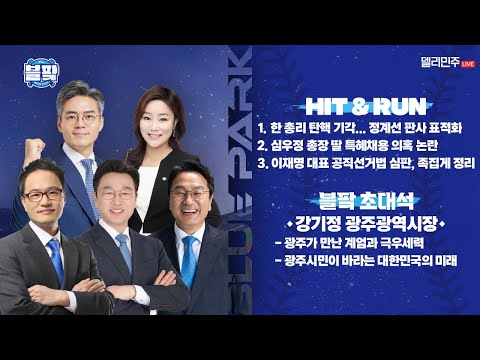 [🔵블팤] 내란 수괴는 석방 야당대표는 조작수사! 이재명 대표 공직선거법 오답노트! 족집게 정리 2탄! 🎙박주민, 이용우, 강기정 출연 - 블루파크 2025.3.25
