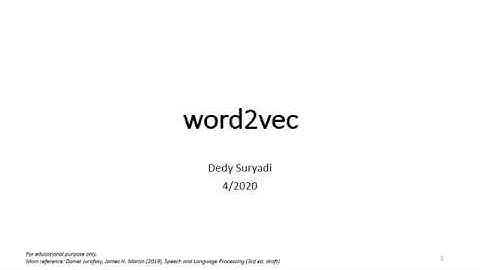 Week 9. Word Embedding (word2vec) - Part 2