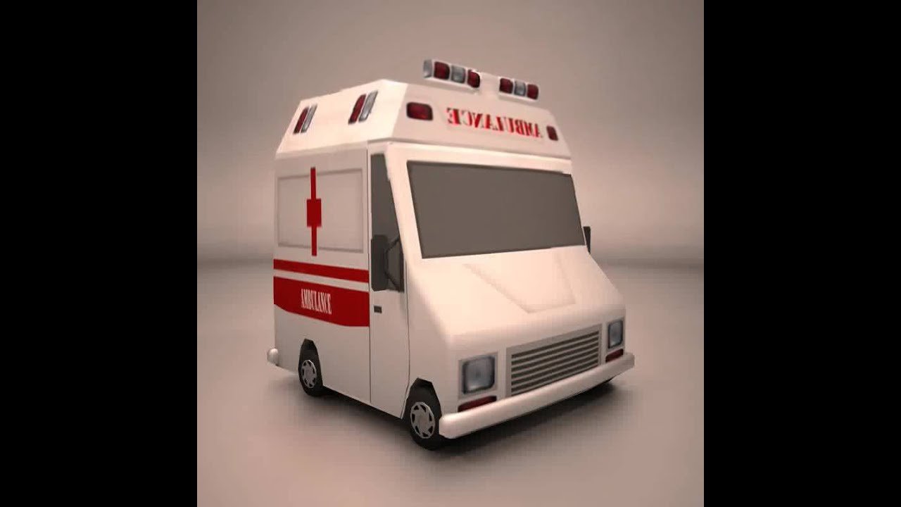 3D Model of Cartoon Ambulance Review