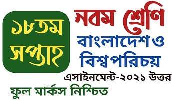 class 9 BGS assignment 18th week answer | নবম শ্রেণির বাংলাদেশ ও বিশ্বপরিচয় এসাইনমেন্ট ১৮তম সপ্তাহ