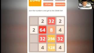 "2048" iPhone Gameplay (first time)
