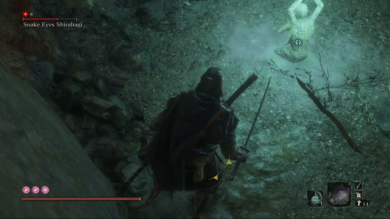 Sekiro: Shadows Die Twice | Mini Boss Fight | Snake Eyes Shirahagi (Cheese)