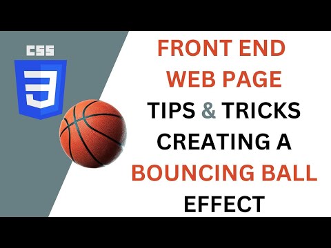 Web Design Project Using HTML and CSS bouncing ball style