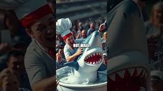 What If You Tried To Wrestle An Inflatable Shark In A Giant Soup Bowl?