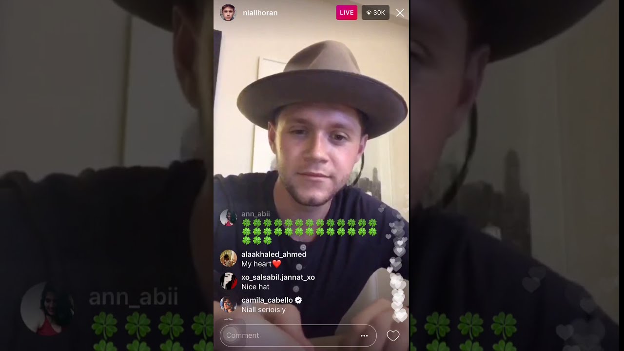 CAMILLA CABELLO JOINS NIALL HORAN'S LIVESTREAM ON INSTAGRAM & NIALL TALKS ABOUT HIS MUSIC