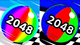 BallRun 2048 Vs Reverse Video #192: Casual Gameplay:All levels Gameplay Android iOS Games