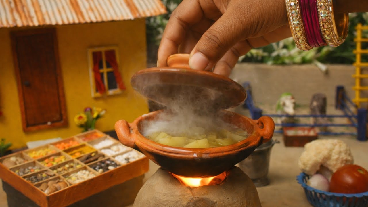 Mini Village Style French Fry Cooking 🍟 | Tiny Food Cooking | Miniature Cooking ASMR.