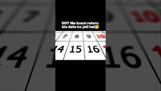 gst me konsi return konse date ko jati hai 🤔 #finance #tally #gst #accountant