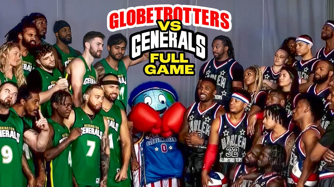 Harlem Globetrotters VS Generals 🏀 Best Basketball Dunks & Dazzling Handles! FULL Basket GAME