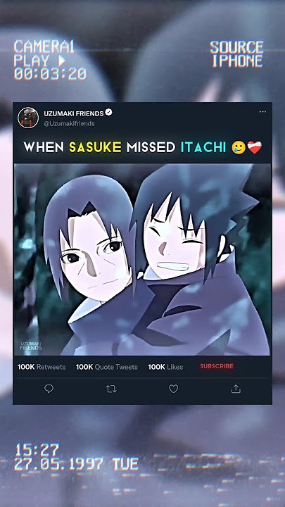 WHEN 🥲 SASUKE MISSED ITACHI 🥺❤️‍🩹...