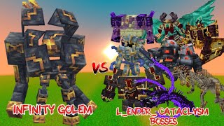 Infinity Golem VS L_Ender_Cataclysm Bosses | Minecraft Java Mob Battle | Epic Mob Fight